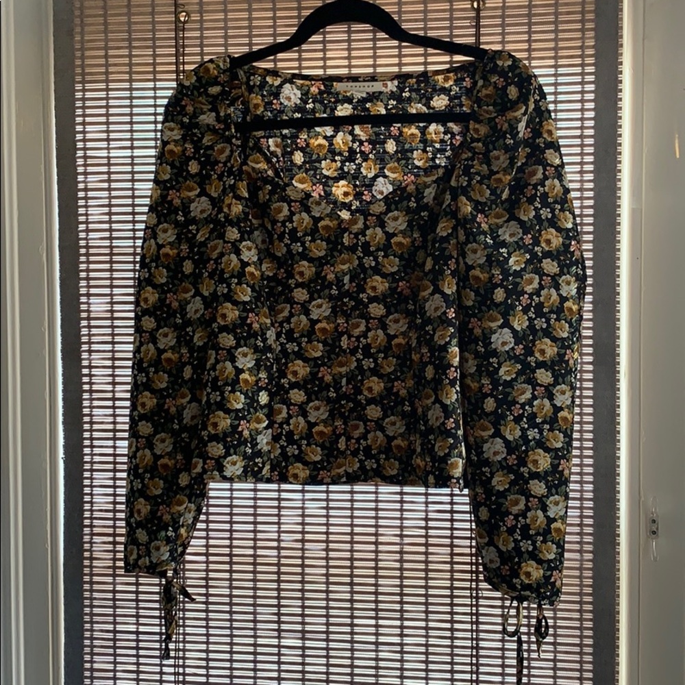 Floral Long Sleeve Structured Top
